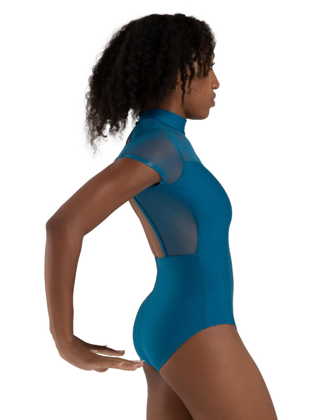 Womens Teal Mesh Leotard Capezio 12271C TUK