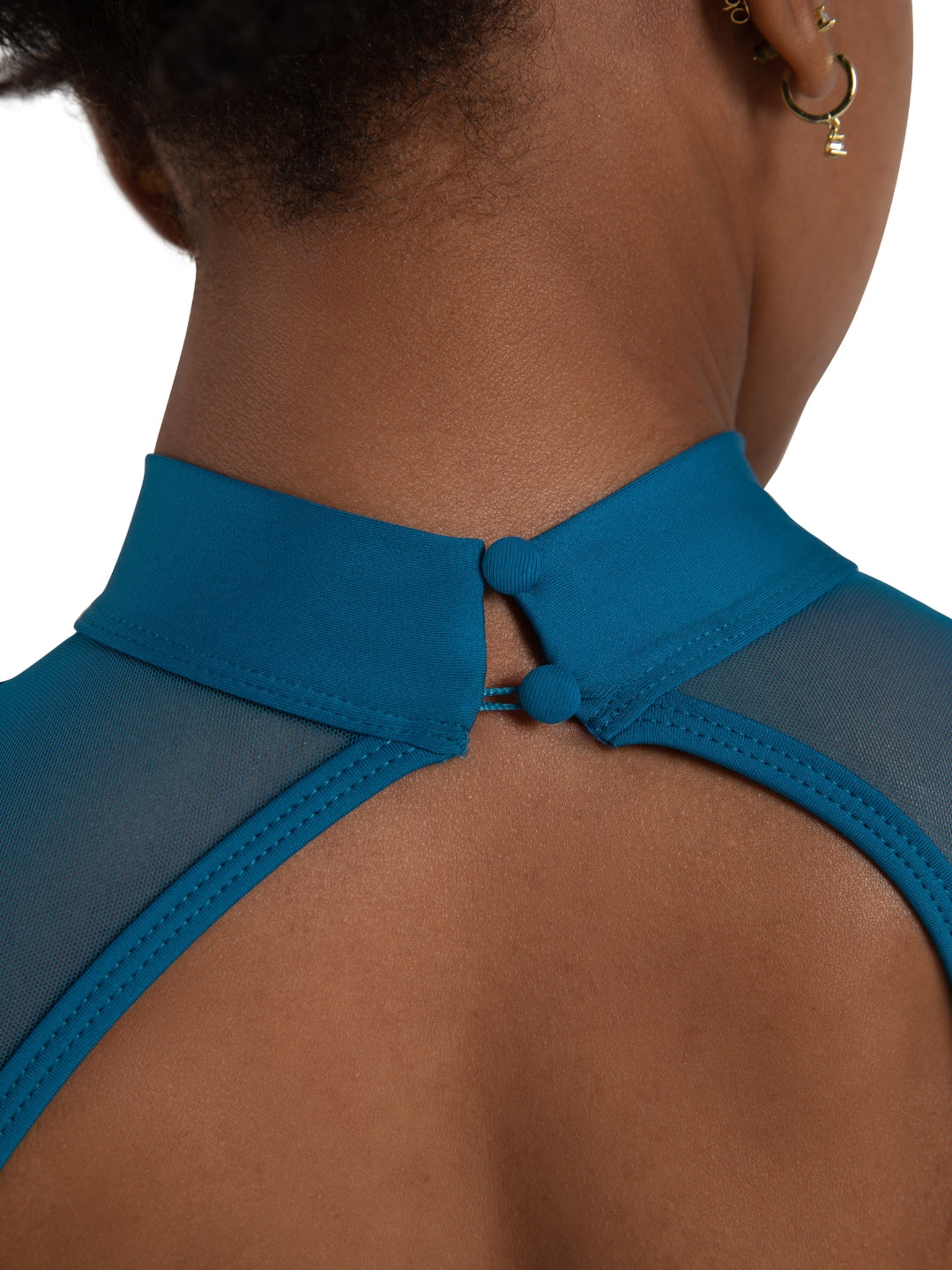 Womens Teal Mesh Leotard Capezio 12271C TUK