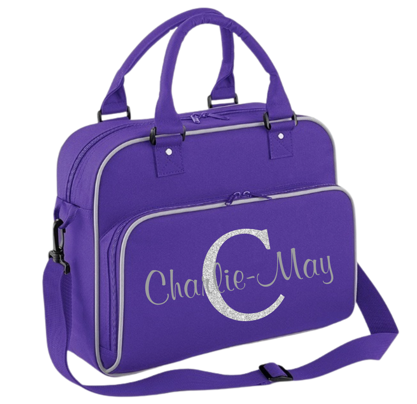 Personalised Glitter Initial Junior Dance Bag – 15L Custom Bag