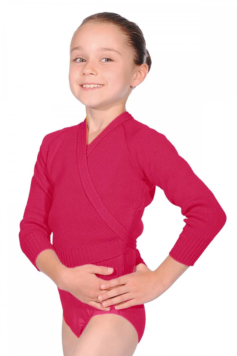 Ballet Knitted Crossover Cardigan – Plum