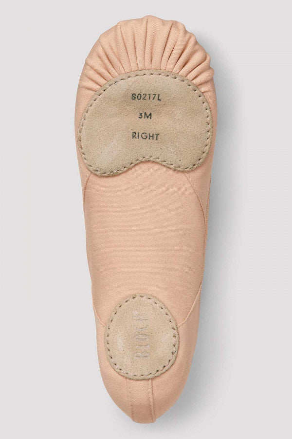Bloch Elation Split Sole Canvas Ballet Shoes S017L L&R Foot Shaped