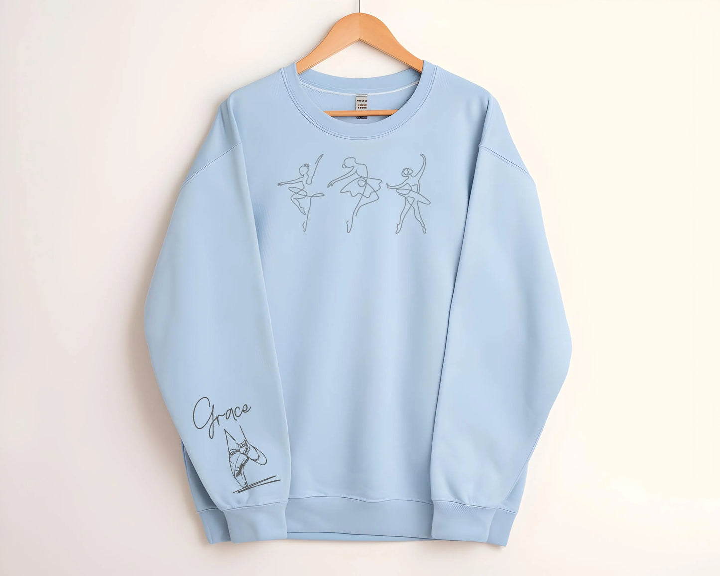 Womens Modern Ballerina Lineart Sweatshirt