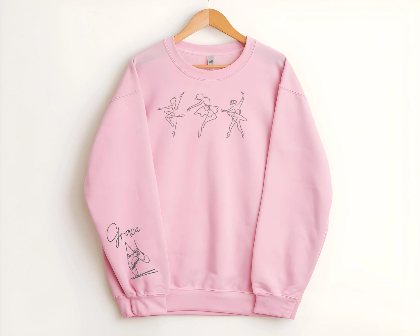 Womens Modern Ballerina Lineart Sweatshirt
