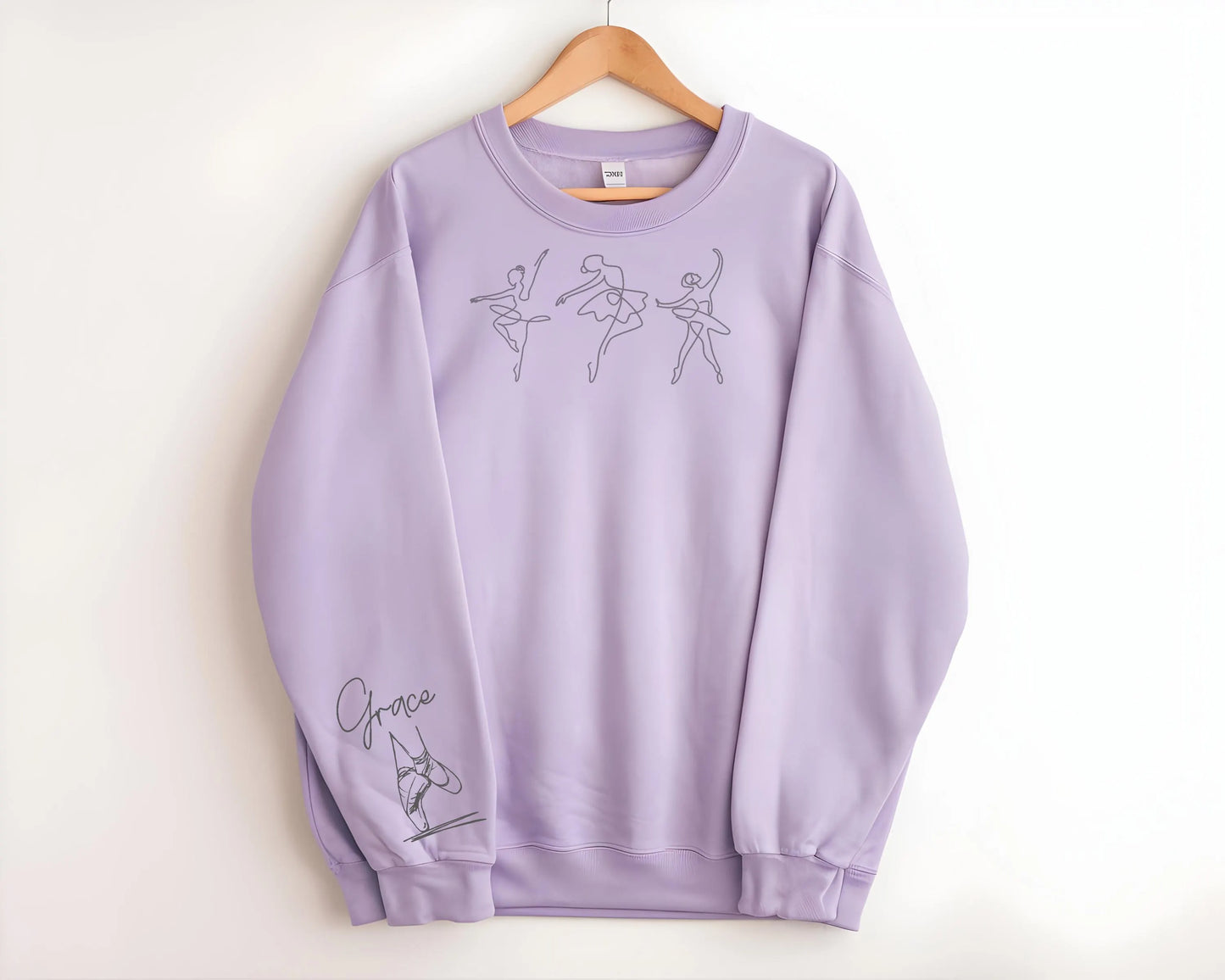 Womens Modern Ballerina Lineart Sweatshirt