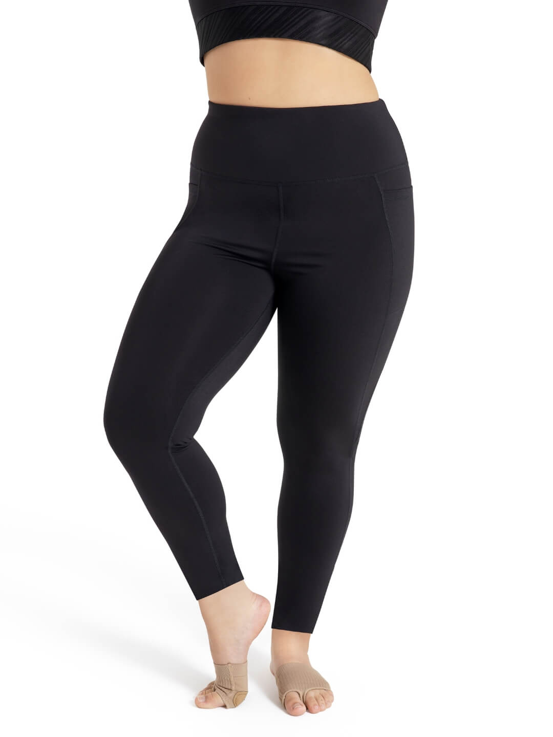 Capezio Black Pocket High Waist Leggings 12046