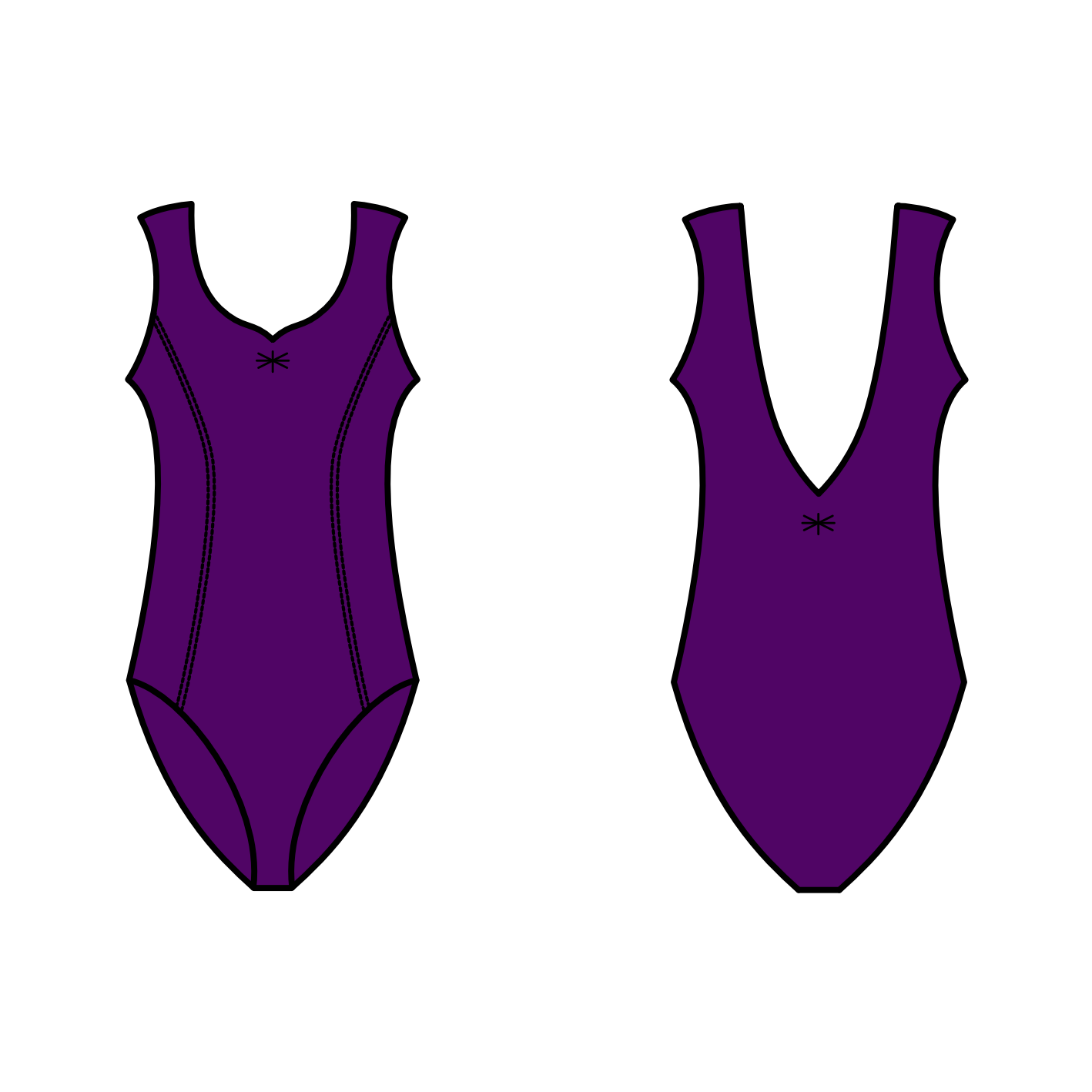 Purple Sweetheart Sleeveless Ballet Leotard | Elegant Pinch Front Dancewear