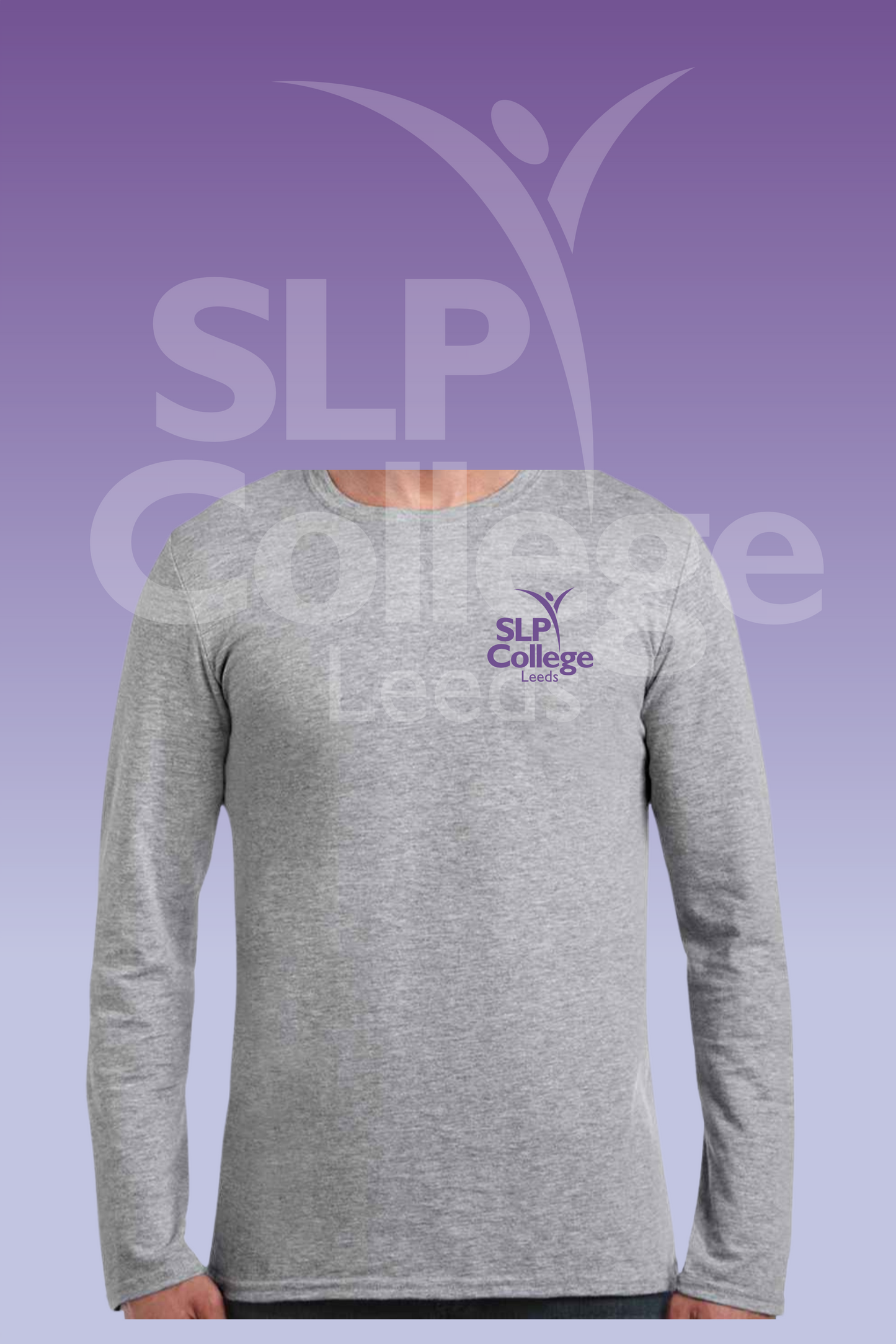 SLP College Logo'd Long Sleeved T-shirt in Grey