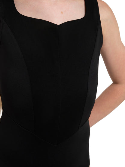 Girls Black Mesh Panel Leotard Capezio Sapphire 12287C