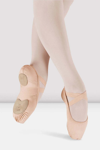 Bloch Elation Split Sole Canvas Ballet Shoes S017L L&R Foot Shaped