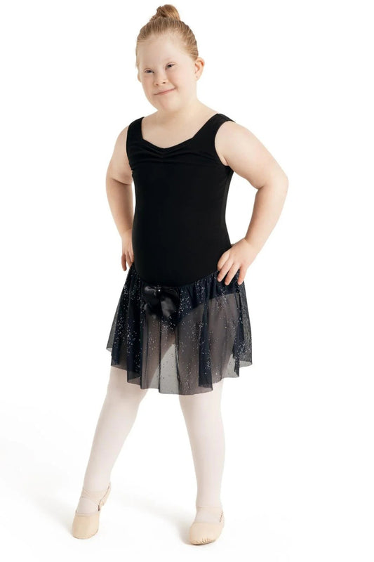 Glitter Glam Tank Pinch Front Dress - Girls 11885c