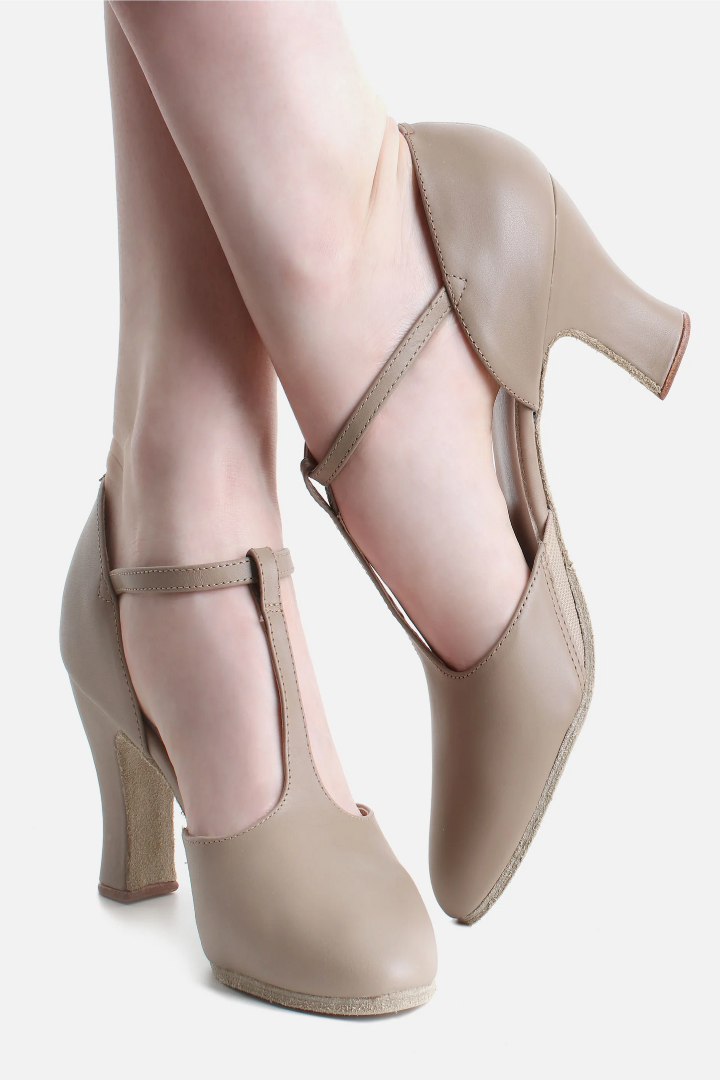 So Danca CH57 T-Strap Character Shoe 2.5" heel Tan