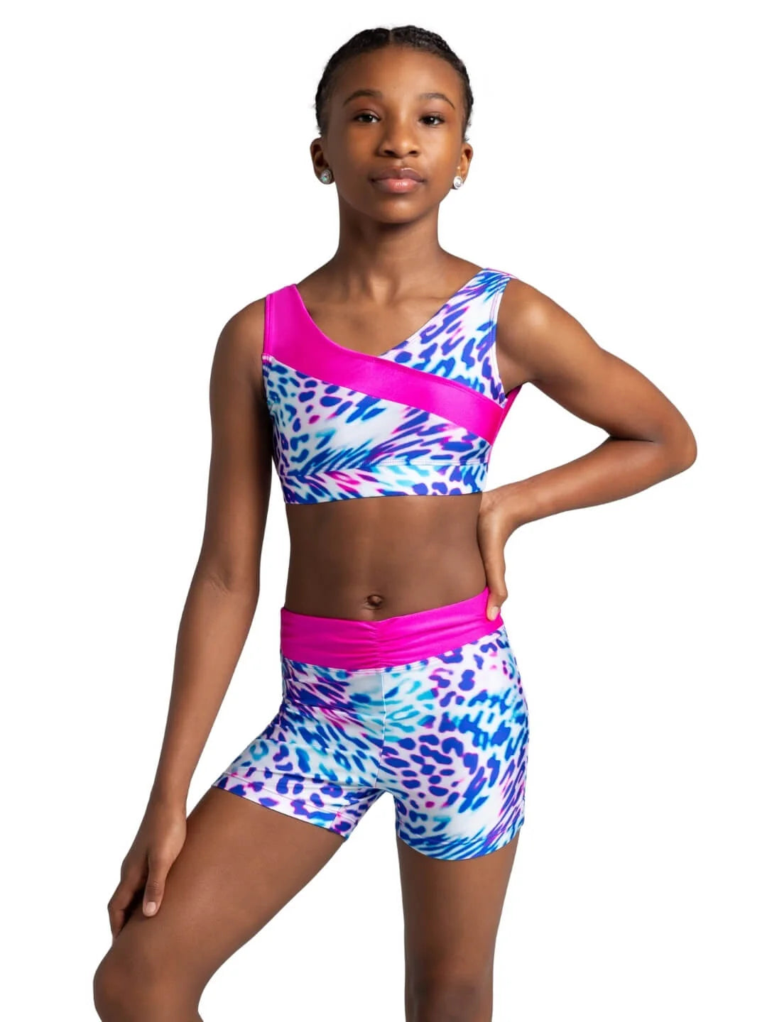 Capezio Girls Pathway Whirl Gymnastics Crop Top - F12597C