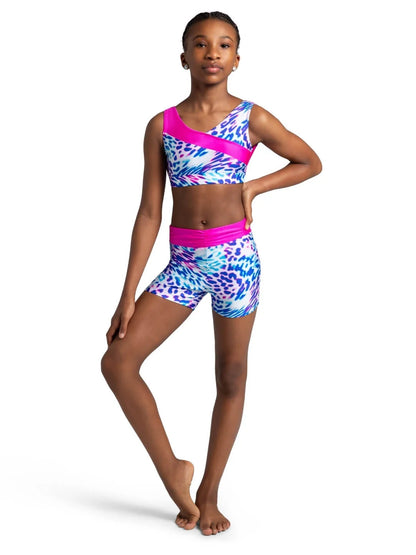 Capezio Girls Pathway Whirl Gymnastics Crop Top - F12597C