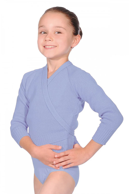 Ballet Knitted Crossover Cardigan – Sky Blue