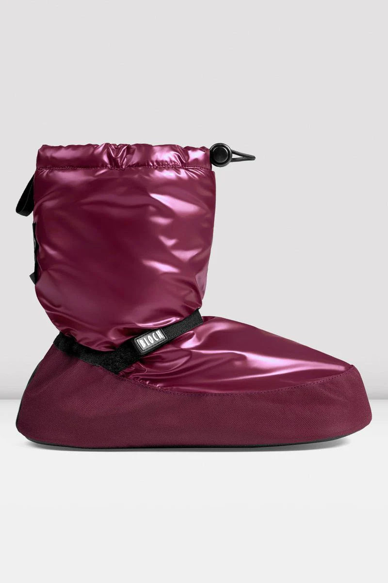 Adult Metallic Warm Up Booties - Metallic Burgundy