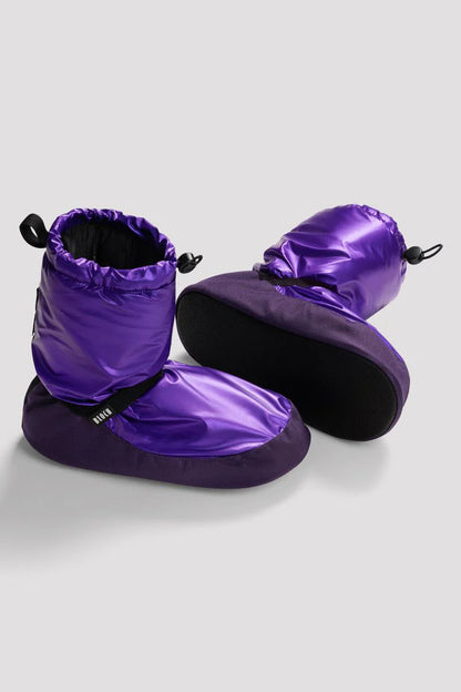 Adult Metallic Warm Up Dance Booties - Metallic Purple