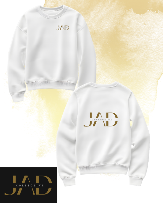 JAD Collective Logo White Sweatshirt