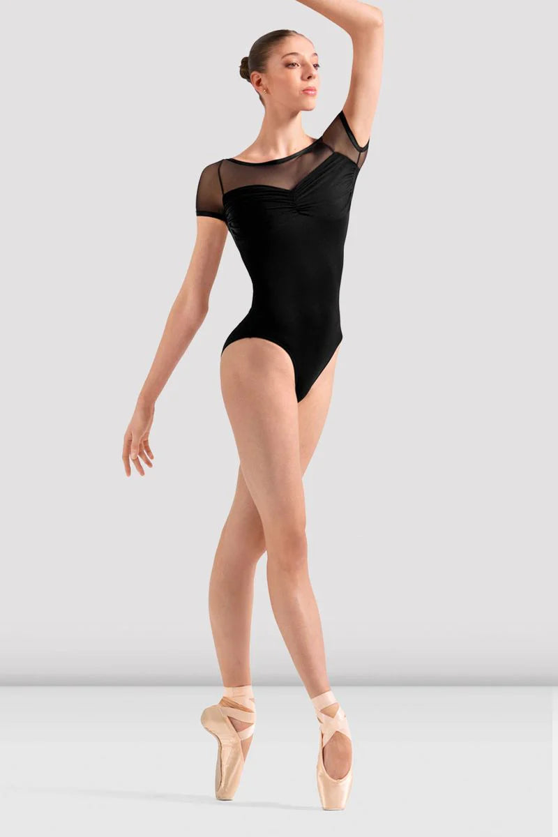 Bloch Ladies Cap Sleeve Leotard - Arabesque- L20004 - Black