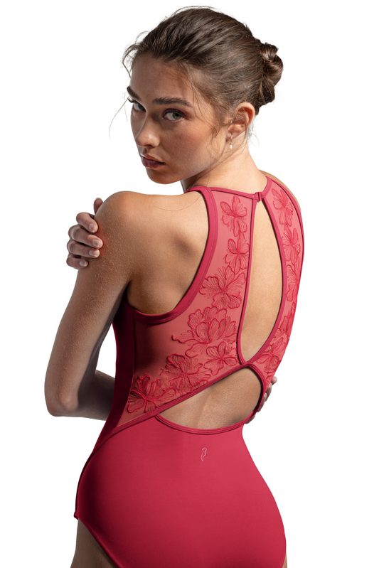 Bloch Halter Leotard L40002 – Cherry Red / Black