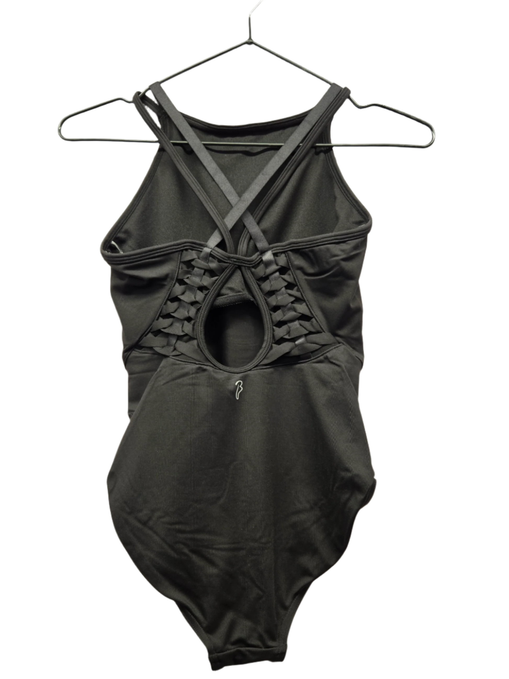 Bloch Lucey Cross Strap Ribbon detailed back Black Leotard L5287 Womens