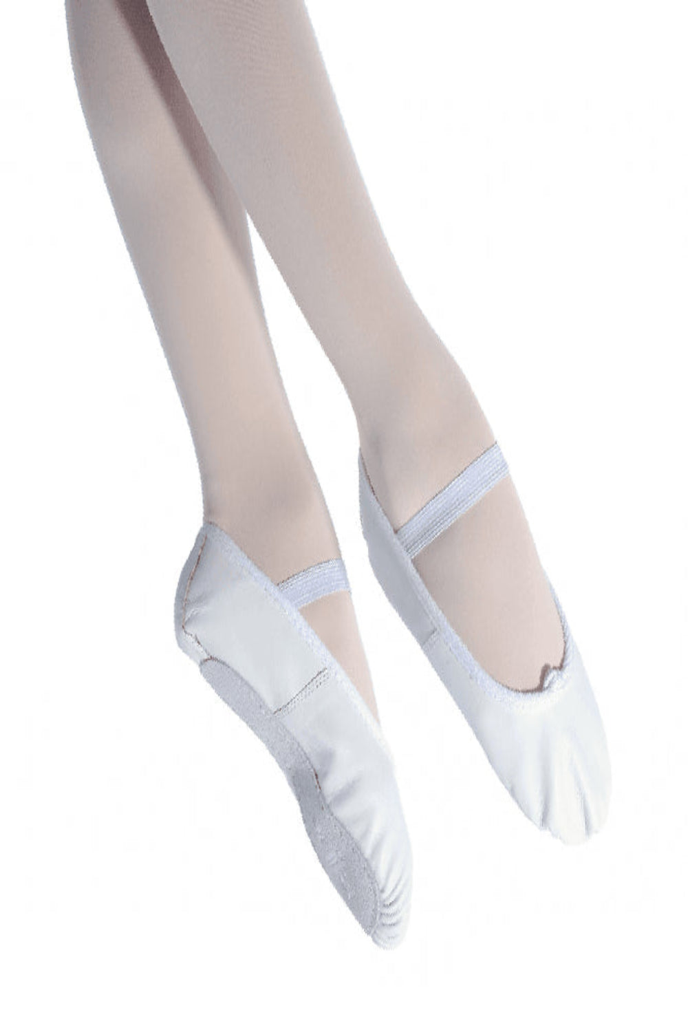 White leather full sole ballet shoes by Roch Valley – Ophelia style