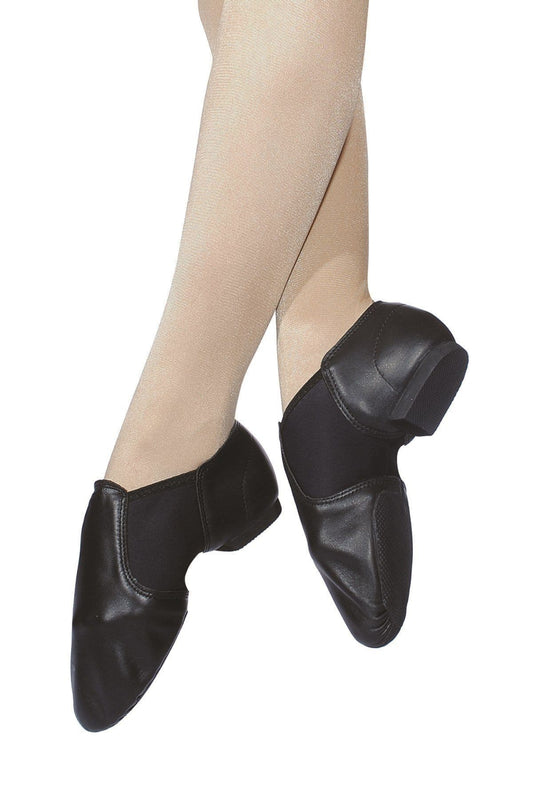Roch Valley RV Neo jazz shoe in black leather with split sole and neoprene arch