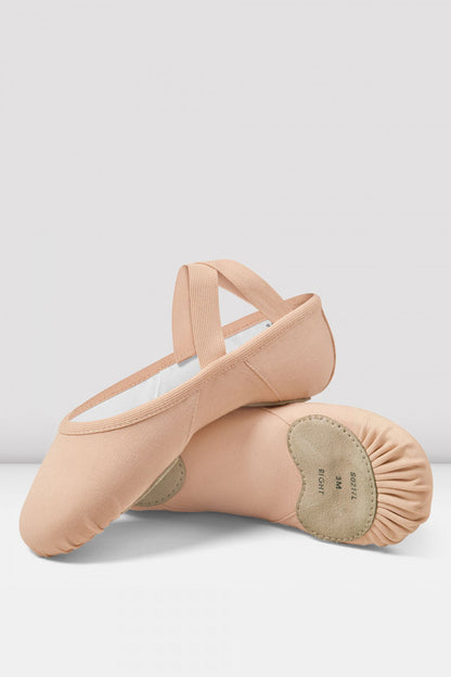 Bloch Elation Split Sole Canvas Ballet Shoes S017L L&R Foot Shaped
