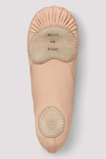 Bloch Elation Split Sole Canvas Ballet Shoes S017L L&R Foot Shaped
