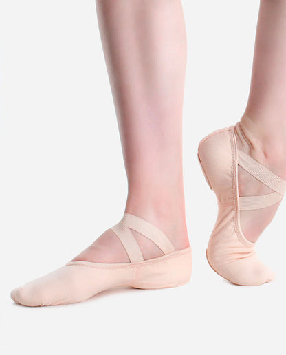 So Danca SD16 Stretch Canvas Split Sole Light Pink Ballet Shoes