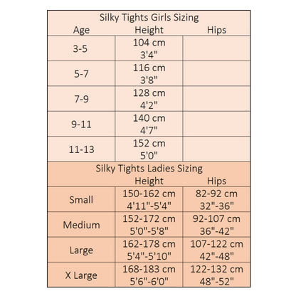 Silky Shimmer Dance Tights with Feet – 10% Lycra, Stage Finish