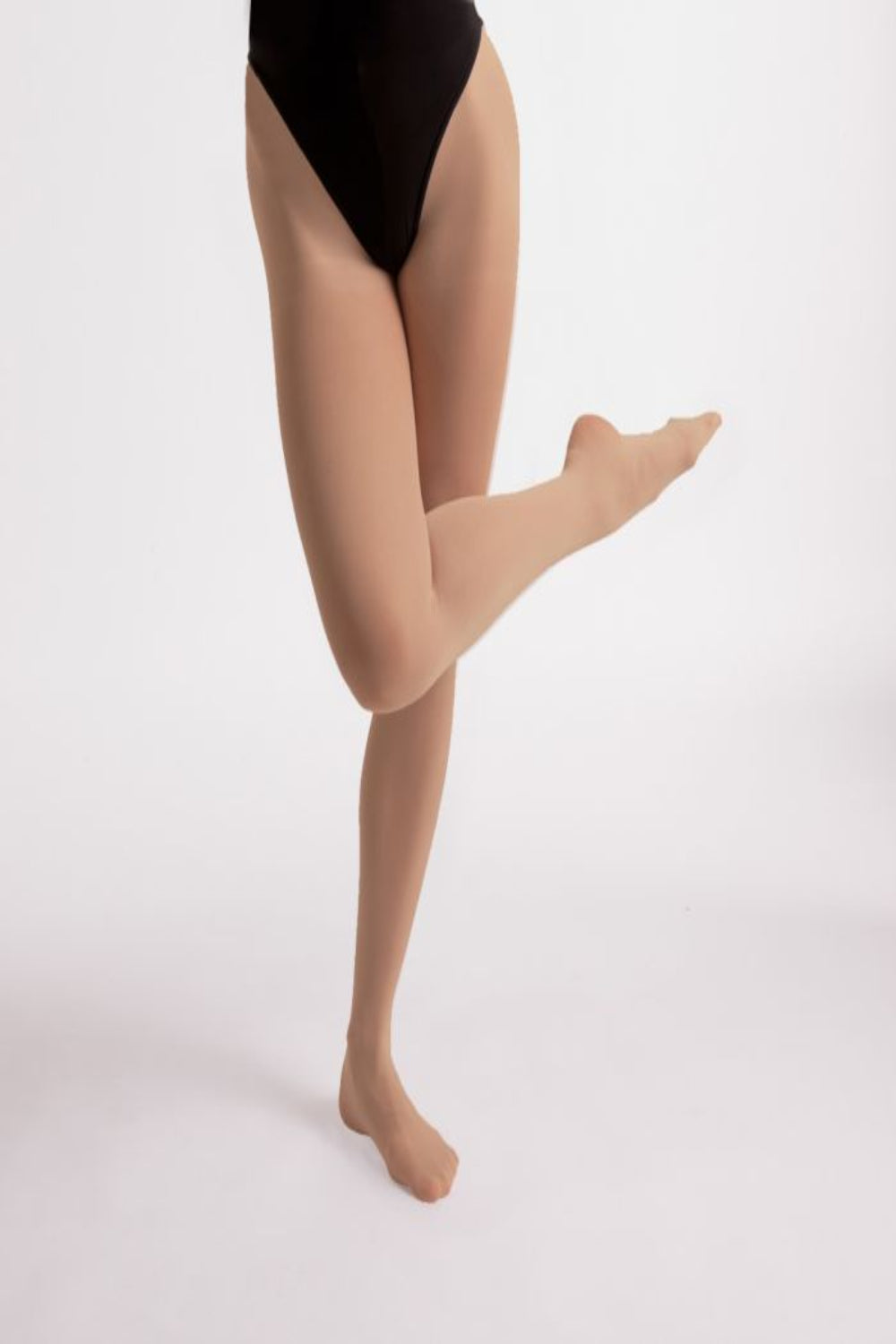 Silky Dance Essentials tan convertible ballet tights with comfort waistband and heel opening – La Pointe Boutique