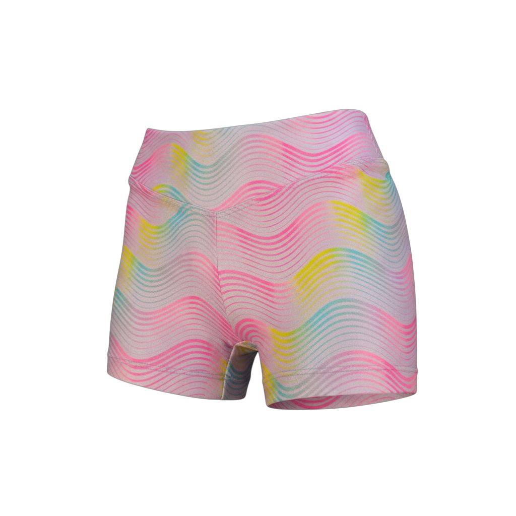 Sunset Wave Gymnastics Shorts | Matching Nylon/Lycra – Limited Edition 12445C