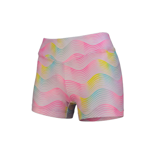 Sunset Wave Gymnastics Shorts | Matching Nylon/Lycra – Limited Edition 12445C