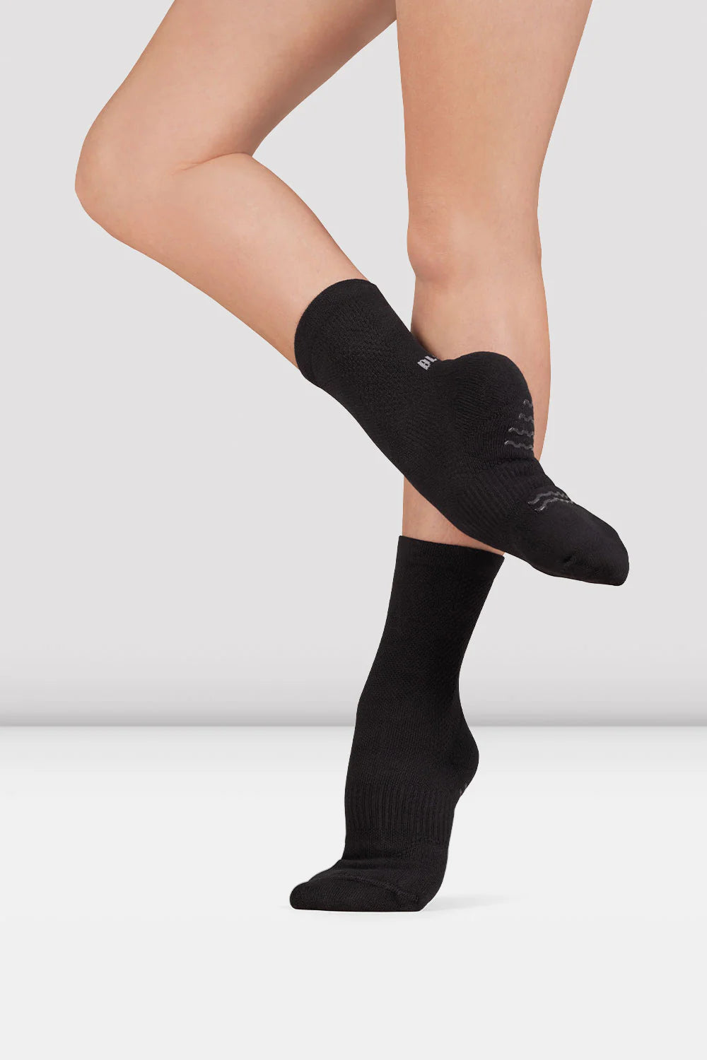 Blochsox Crew Length Turning Dance Socks A1200 Pink / Black