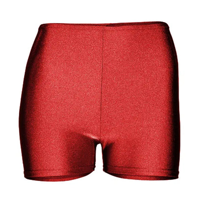 Nylon Lycra ADFP Beginnerwear Dance Shorts in Red
