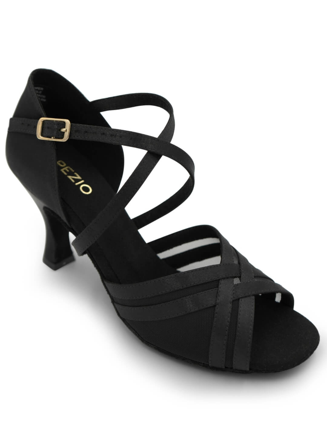 Capezio Paola 2.5" Slim Flared Heel Latin Shoe Black