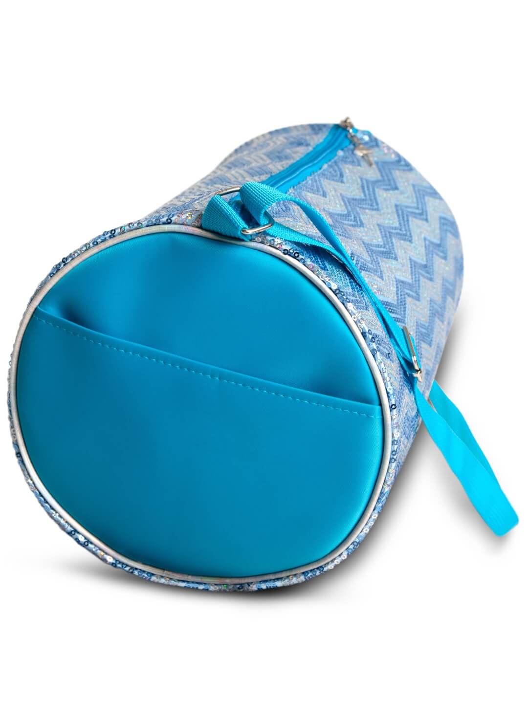 Capezio Chevron Sequin Sparkly Barrel Dance Bag Blue