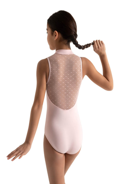 Girl wearing Capezio 12002C camisole leotard in ballet pink