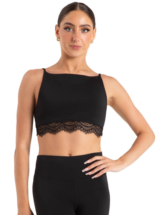 Capezio Whispering Waves Ocean Breeze Bra Top Black - 12100W