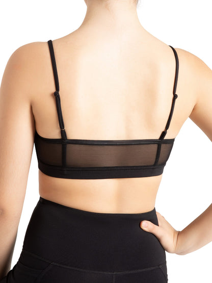 Wildflower Iris Mesh Bra Top 12090W Black
