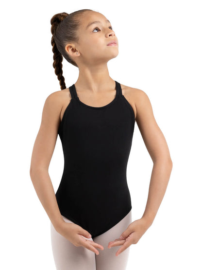 Capezio Girls Black Double Cross Strap Leotard