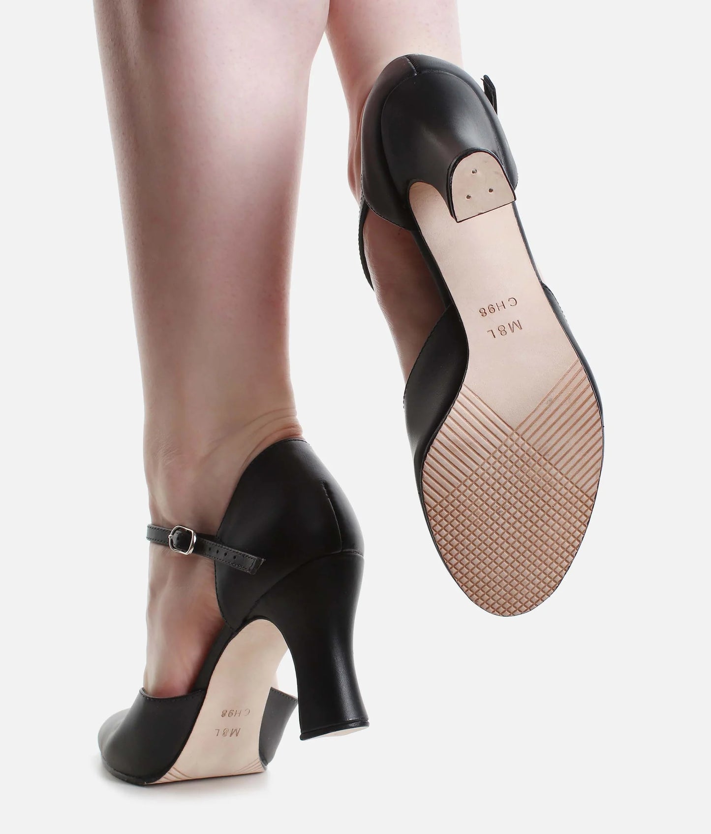 So Danca CH98 T-Bar Character Shoes in Black