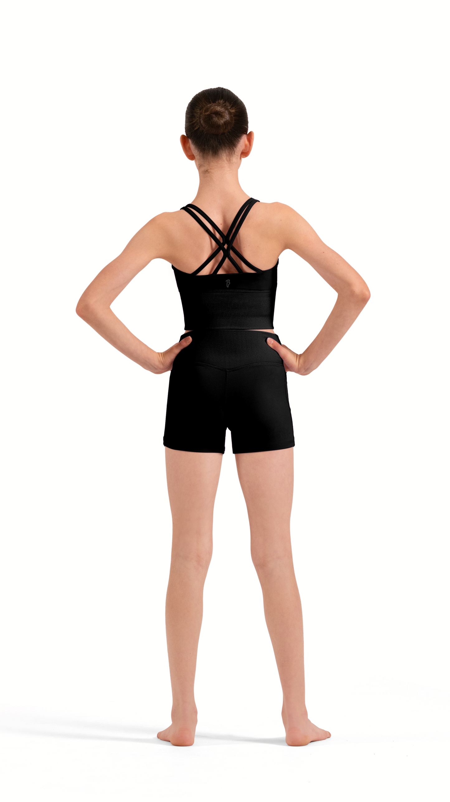 Bloch Girls Layla Rib High Waist Shorts - CR90015
