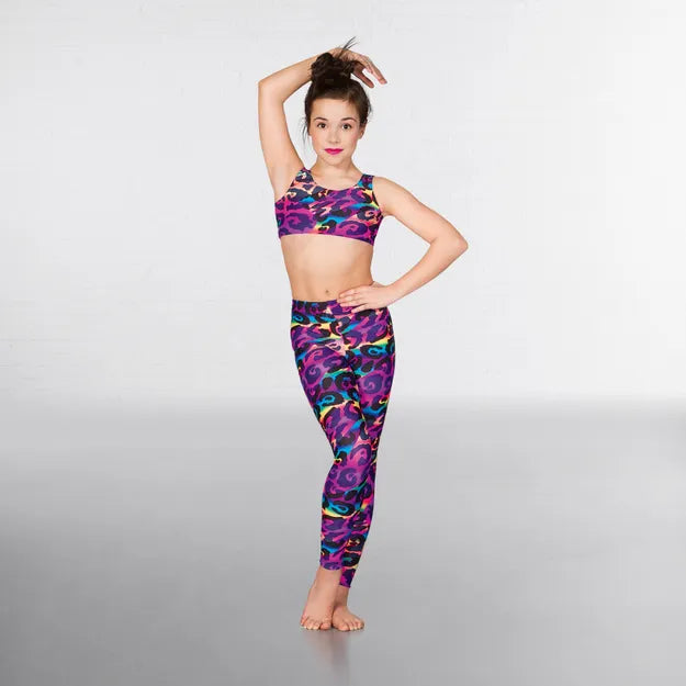 1st Position Rainbow Animal Print Crop Top and Leggings