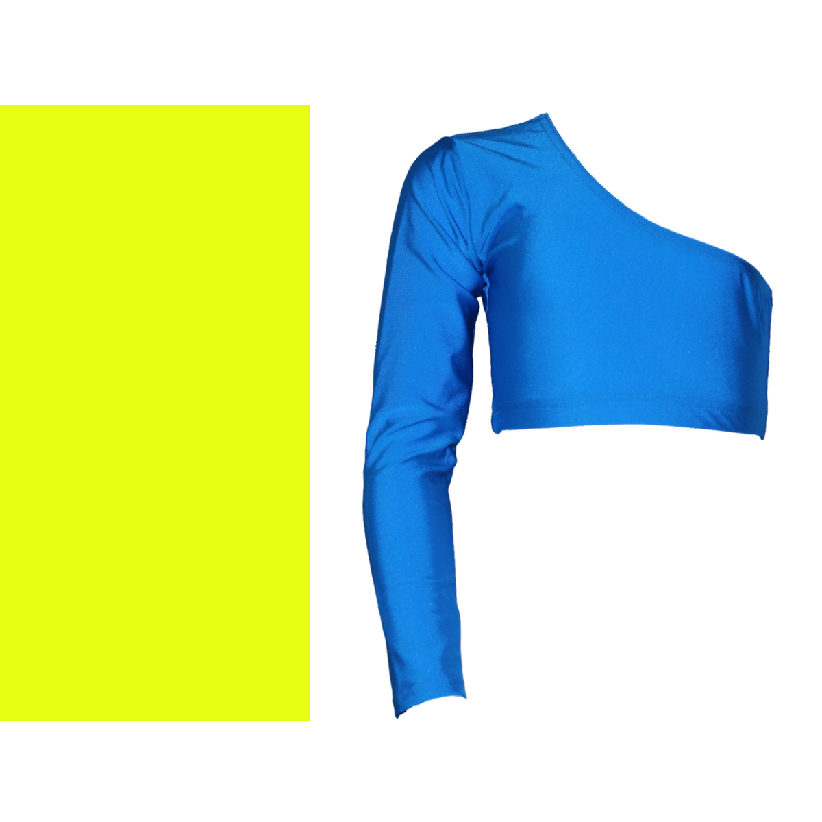 JESSICA - NYLON LYCRA ONE SLEEVE CROP TOP