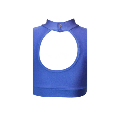 PAIGE - NYLON LYCRA LONG SLEEVE POLO NECK CROP TOP