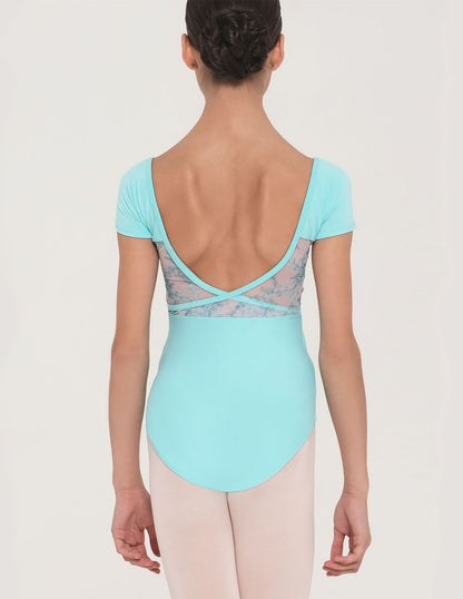 Wear Moi Miosotis Mademoiselle Short Sleeved Leotard Mint Green RRP £50.95