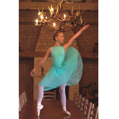 NADINE - GATHERED BACK BOAT NECK SLEEVELESS LEOTARD Dancewear Click Dancewear 