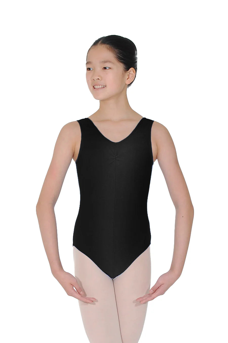 Sheree Nylon/Lycra Sleeveless Leotard – Gathered Bustline