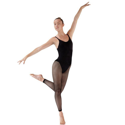 Silky Intermediate Black Footless Fishnet Tights